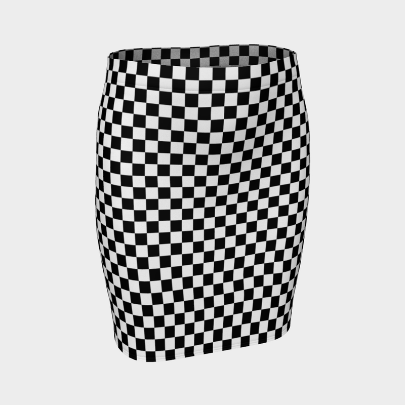 CHECKED OUT PENCIL SKIRT