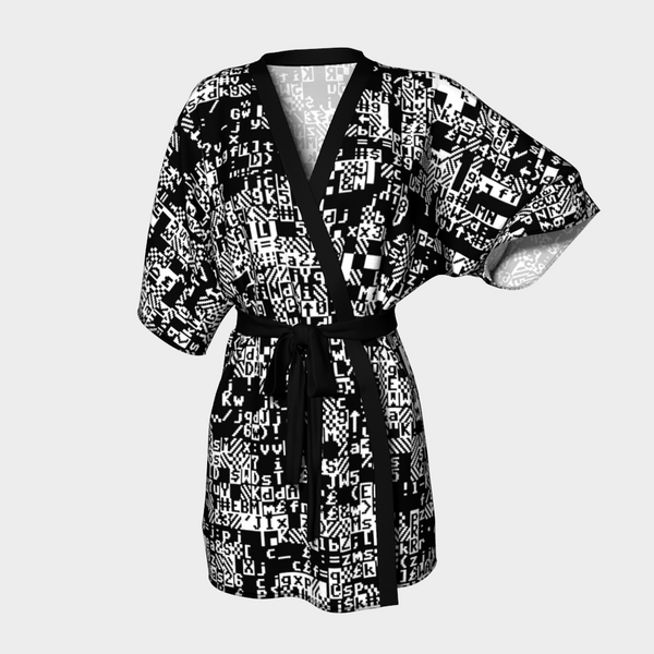 ASCII MONO KIMONO ROBE-KIMONO ROBE-clothing, Festival Fashion, kimono-robe-Dustrial