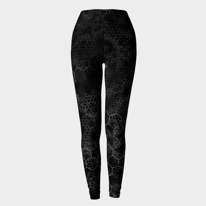 HEX PHASE BLVCK DURARE LEGGINGS-DURARE LEGGINGS-athleisure, clothing, durare-leggings, green, metric, recycled fashion-Dustrial