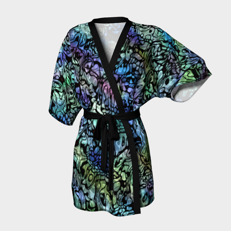 PRIMORDIAL CHROMA KIMONO ROBE-KIMONO ROBE-clothing, cosmosys, Festival Fashion, kimono-robe-Dustrial