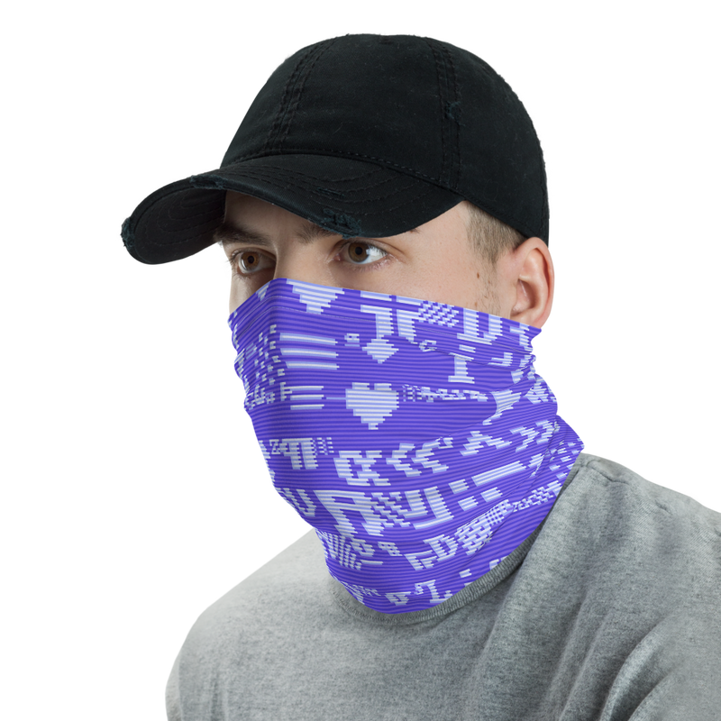 ASCII BLUE64 NECK GAITER MASK-NECK GAITER-face mask, Facial Covering, NECK-GAITER, NECK-GAITER-PRF-Dustrial