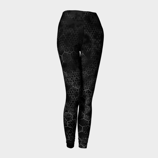 HEX PHASE BLVCK DURARE LEGGINGS-DURARE LEGGINGS-athleisure, clothing, durare-leggings, green, metric, recycled fashion-Dustrial