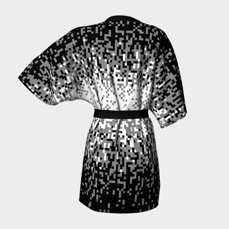 DEFRAG MONO KIMONO-KIMONO ROBE-clothing, Festival Fashion, kimono-robe-Dustrial