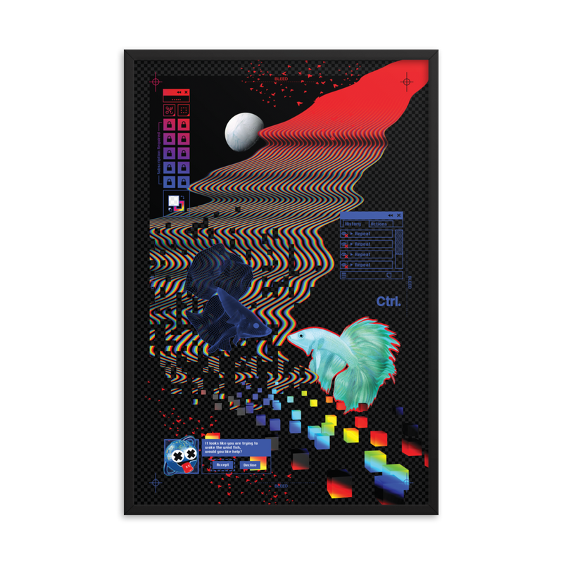 "THE NOTHING AND THE UNKNOWN" OPEN EDITION PRINT-OPEN EDITION PRINT-cyber crime, cybercrime, hacker, OPEN-EDITION-PRINT, Sale2K19-Dustrial