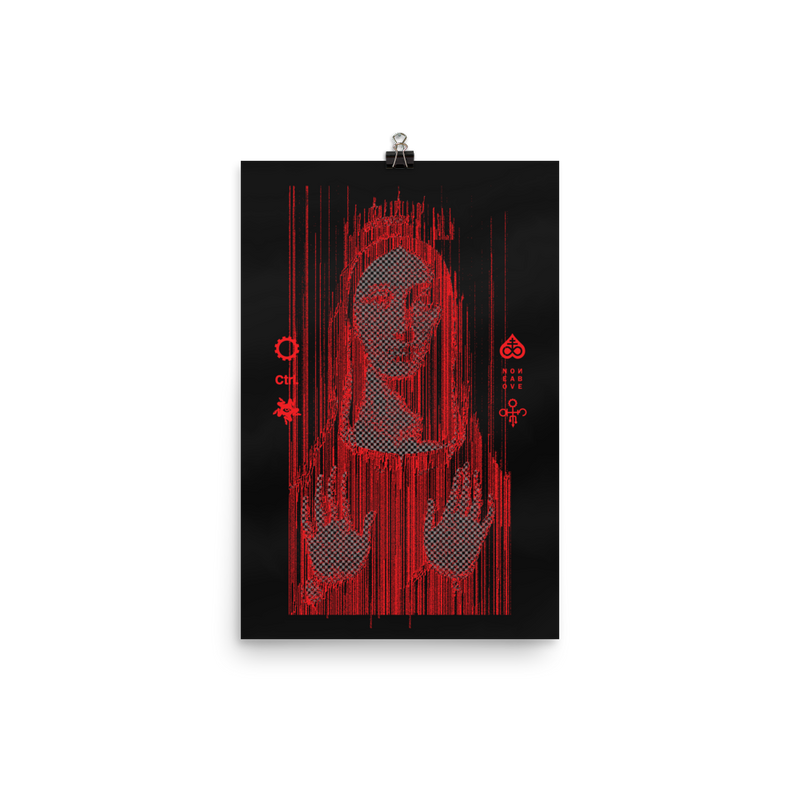 "VIRGIN WITH FROWN" OPEN EDITION PRINT-OPEN EDITION PRINT-MATTE-POSTER-PRF, nothingsacred, OPEN-EDITION-PRINT, Sale2K19-Dustrial