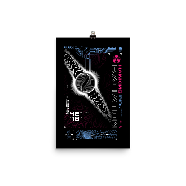 "HAWKING RADIATION" OPEN EDITION PRINT-OPEN EDITION PRINT-MATTE-POSTER-PRF, OPEN-EDITION-PRINT, Sale2K19, science-Dustrial