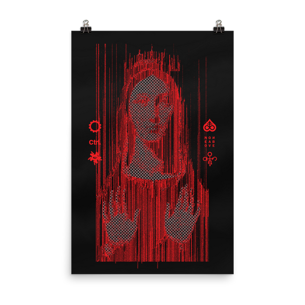 "VIRGIN WITH FROWN" OPEN EDITION PRINT-OPEN EDITION PRINT-MATTE-POSTER-PRF, nothingsacred, OPEN-EDITION-PRINT, Sale2K19-Dustrial