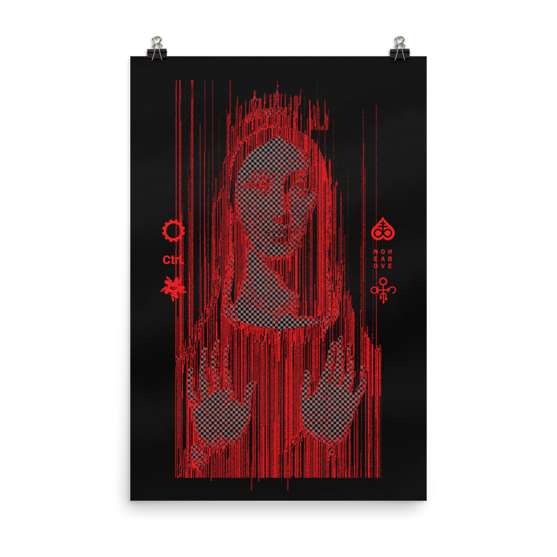 "VIRGIN WITH FROWN" OPEN EDITION PRINT-OPEN EDITION PRINT-MATTE-POSTER-PRF, nothingsacred, OPEN-EDITION-PRINT, Sale2K19-Dustrial