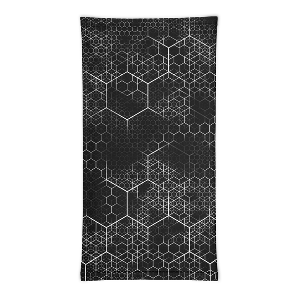 HEX PHASE BLVCK NECK GAITER MASK-NECK GAITER-face mask, Facial Covering, metric, NECK-GAITER, NECK-GAITER-PRF-Dustrial