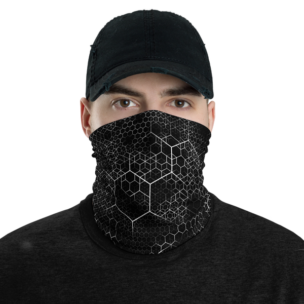 HEX PHASE BLVCK NECK GAITER MASK-NECK GAITER-face mask, Facial Covering, metric, NECK-GAITER, NECK-GAITER-PRF-Dustrial