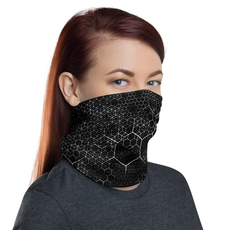 HEX PHASE BLVCK NECK GAITER MASK-NECK GAITER-face mask, Facial Covering, metric, NECK-GAITER, NECK-GAITER-PRF-Dustrial