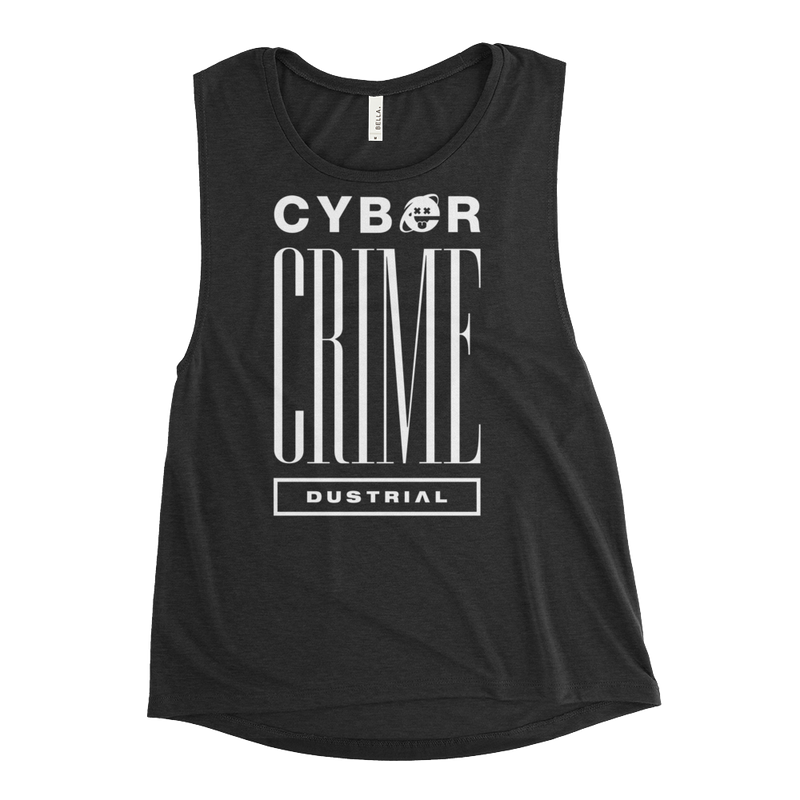 CYBERCRIME 95 FEMME MUSCLE TANK-MUSCLE TANK FEMME BC-cyber crime, cybercrime, hacker, MUSCLE-TANK-FEMME-BC, womens-muscle-tank-Dustrial