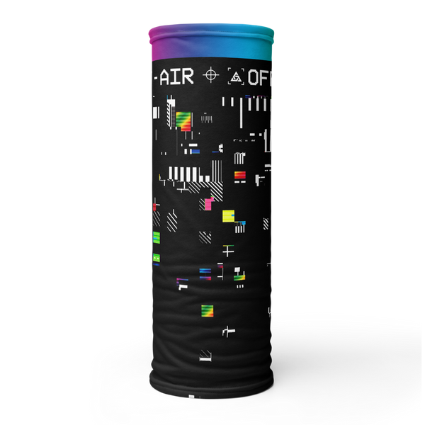 VHS RETROGRADE NECK GAITER MASK-NECK GAITER-face mask, Facial Covering, NECK-GAITER, NECK-GAITER-PRF, off air-Dustrial