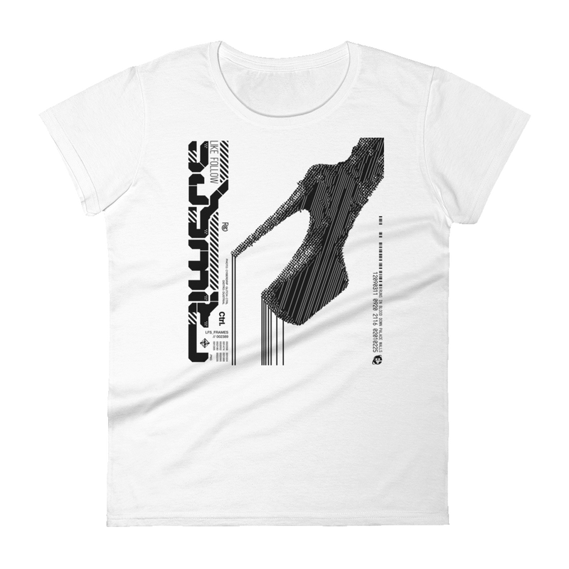 LIKE FOLLOW SUBMIT FEMME TEE-FEMME GRAPHIC TEE-FASHION FIT ANVIL, FEMME-GRAPHIC-TEE, mono, Sale2K19-Dustrial
