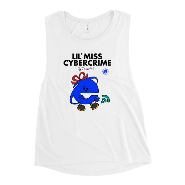 LIL MISS CYBERCRIME WOMEN'S TANK TOP-MUSCLE TANK FEMME BC-cyber crime, cybercrime, hacker, MUSCLE-TANK-FEMME-BC, womens-muscle-tank-Dustrial